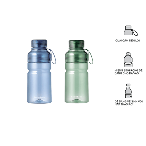 Bình nước nhựa tritan ABF769 ABF770 LocknLock Sport Bottle, Hàng chính hãng, 520 - 680ML, có quai cầm, chống rỉ - JoyMall