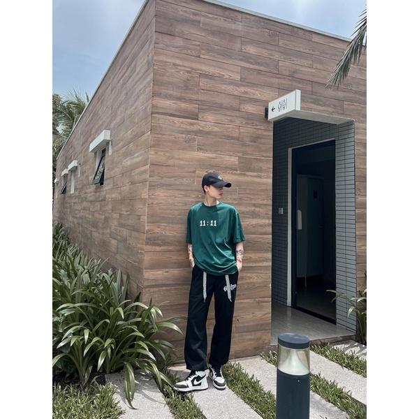 ÁO THUN PLANET 11 : 11 XANH hot trend cotton 100% 2 chiều