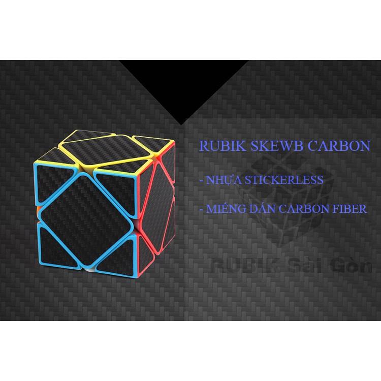 Khối Rubik Carbon Biến Thể Skewb - Rubic Ma Thuật Các Bon Biến Dạng - Ru Bíc Cacbon MoYu Meilong - Rubick Cac Bon Đẹp