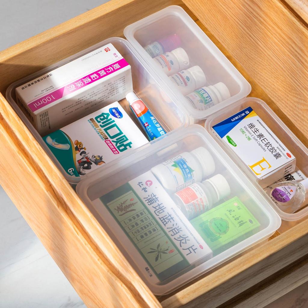 PP Transparent Multifunctional Drawer Storage Box Organizer