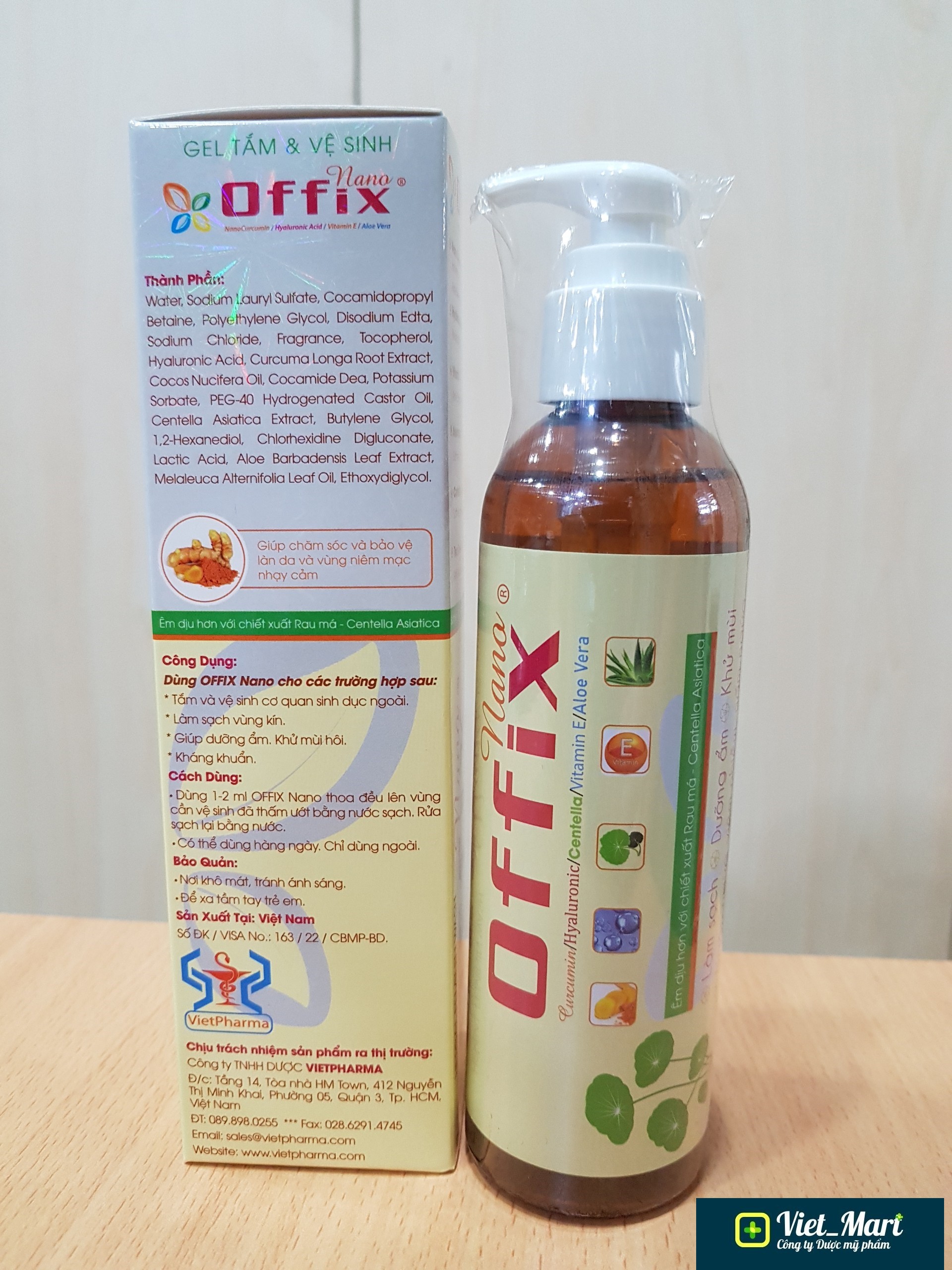 Vệ Sinh Phụ Nữ OFFIX Nano 180 ml (Nano Curcumin)