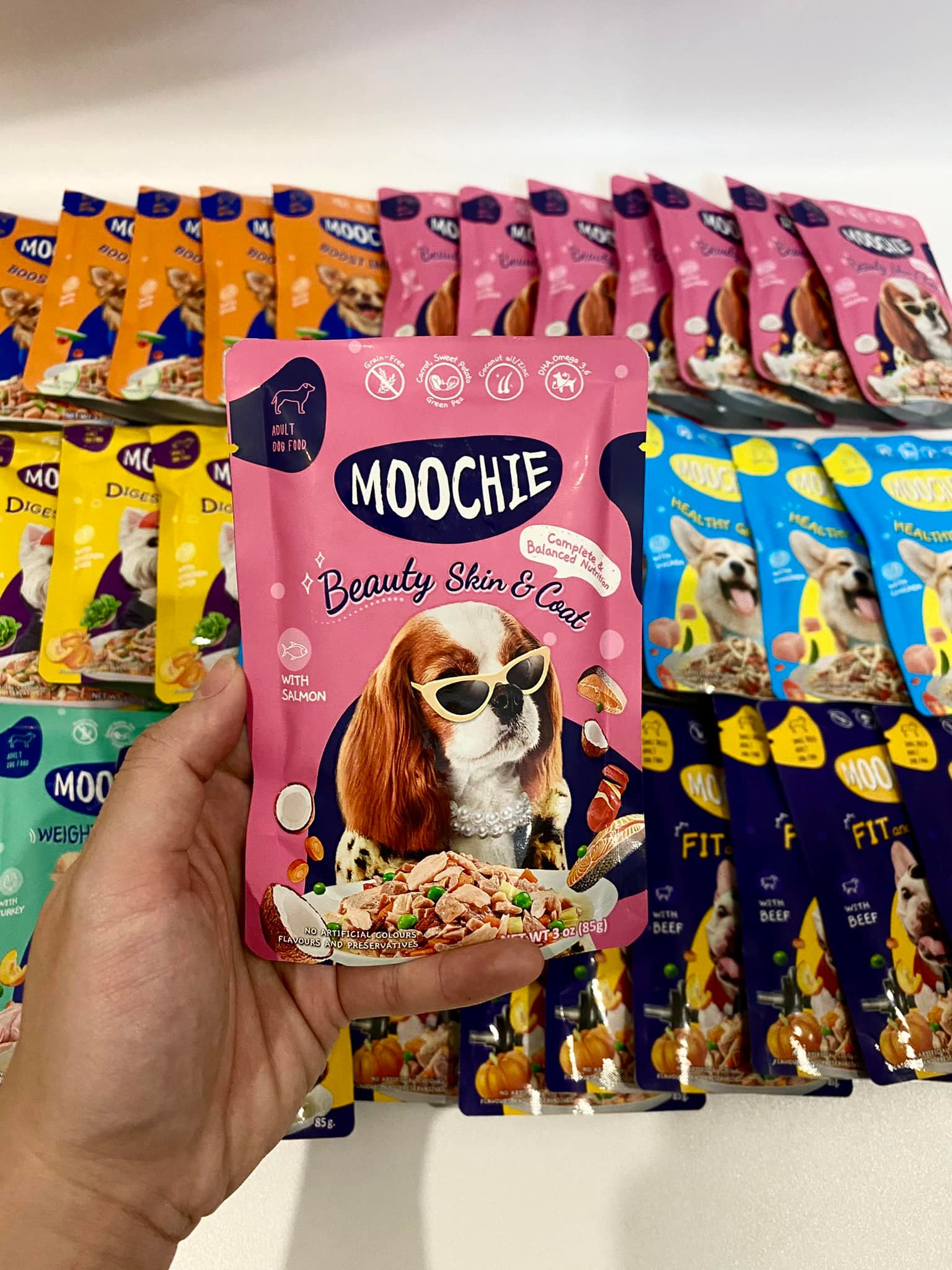 Pate thức ăn dành cho chó mọi lứa tuổi  thương hiệu Moochie dạng gói- gói 85gr