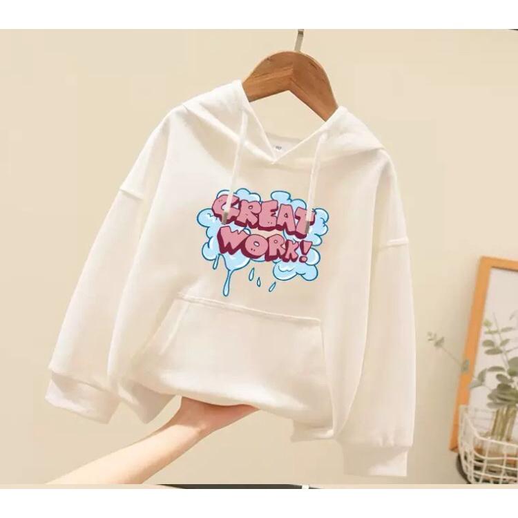 Áo hoodie cho bé gái great từ 9 đến 35kg , chất nỉ bông siêu xinh