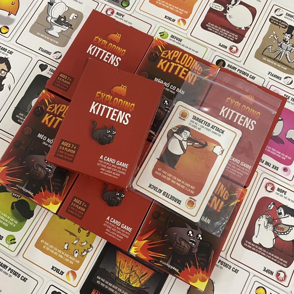 Bộ bài MÈO NỔ &quot;Uống Đê&quot; việt hóa Exploding kitten chơi cùng nhóm bạn