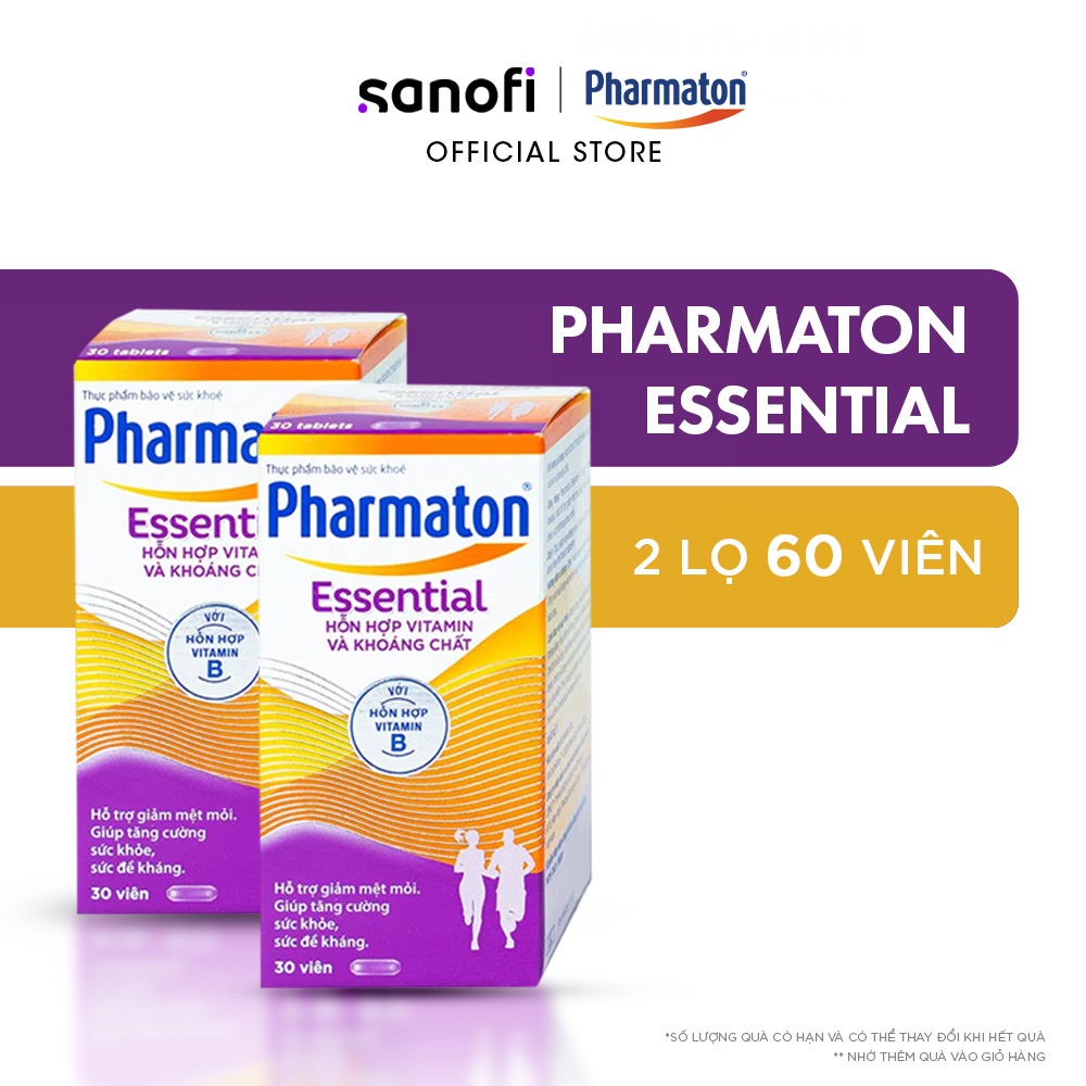 Bộ 2 Lọ Thực Phẩm Bảo Vệ Sức Khỏe Pharmaton Essential 30 Viên/Lọ
