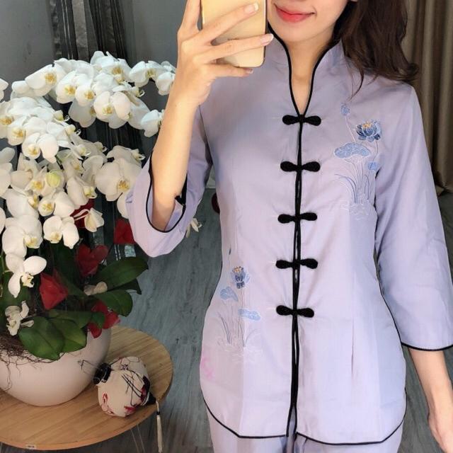 Đồ Lam Đi Chùa # Cổ Tàu Viền # Đồ Bộ