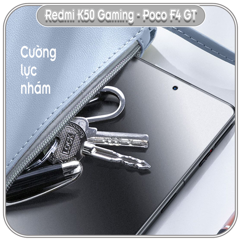 Kính cường lực cho Xiaomi Redmi K50 Gaming - Poco F4 GT nhám hạn chế vân tay Full viền Đen