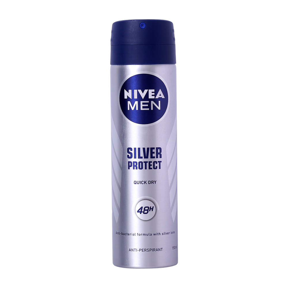 Xịt Khử Mùi Cho Nam Nivea Men Phân Tử Bạc Kháng Khuẩn 150ML
