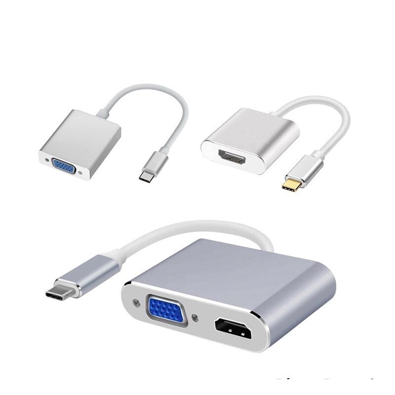 Cáp chuyển đổi tín hiệu Type C sang HDMI và VGA USB