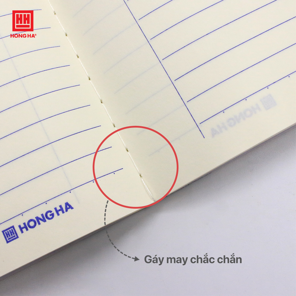 Vở kẻ ngang bìa cứng  A4, Sổ may gáy bìa bồi 200 trang Hồng Hà Lesson định lượng 70gsm - 4646