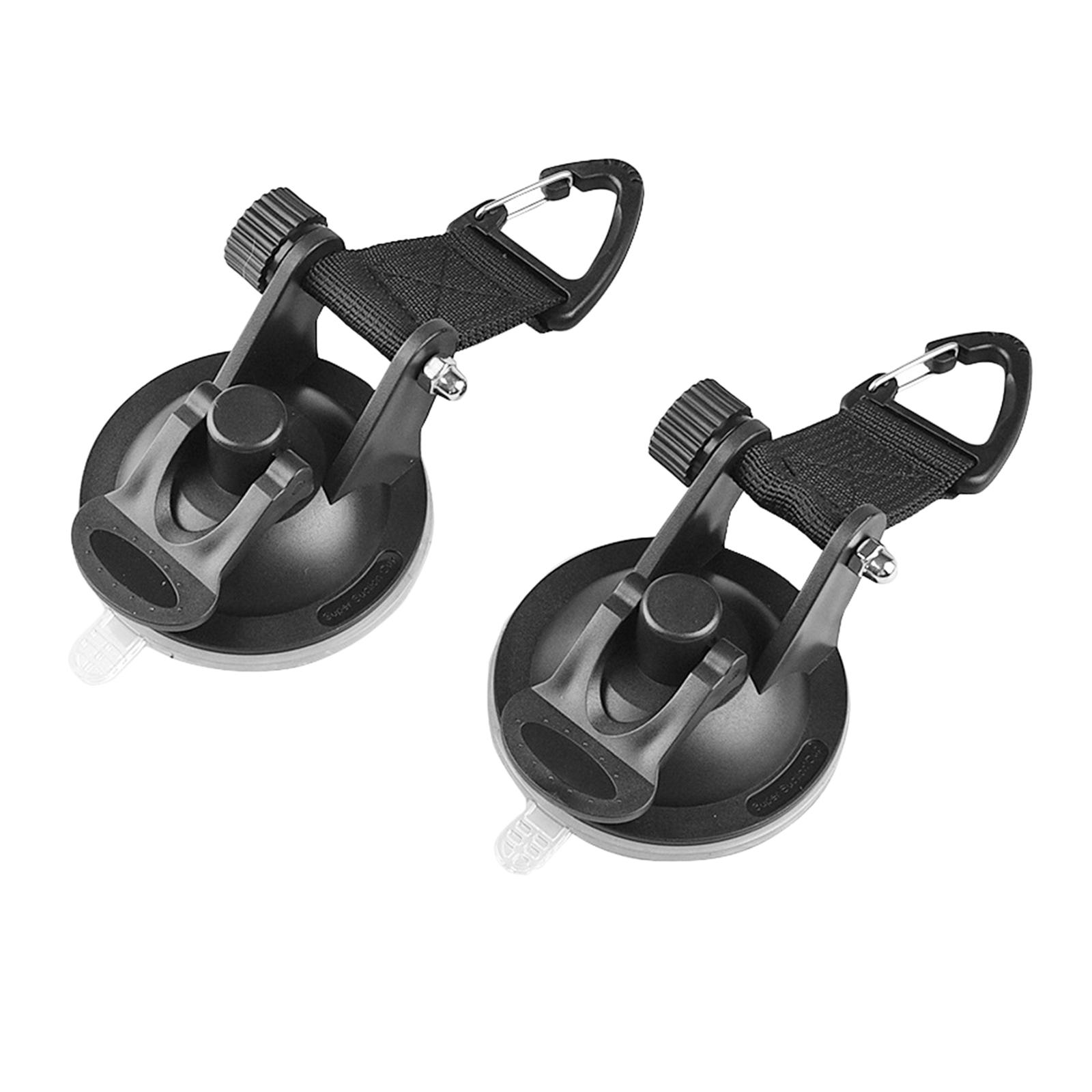 2X Heavy Duty Power Reusable Carabiner Suction Cup Hook Waterproof for