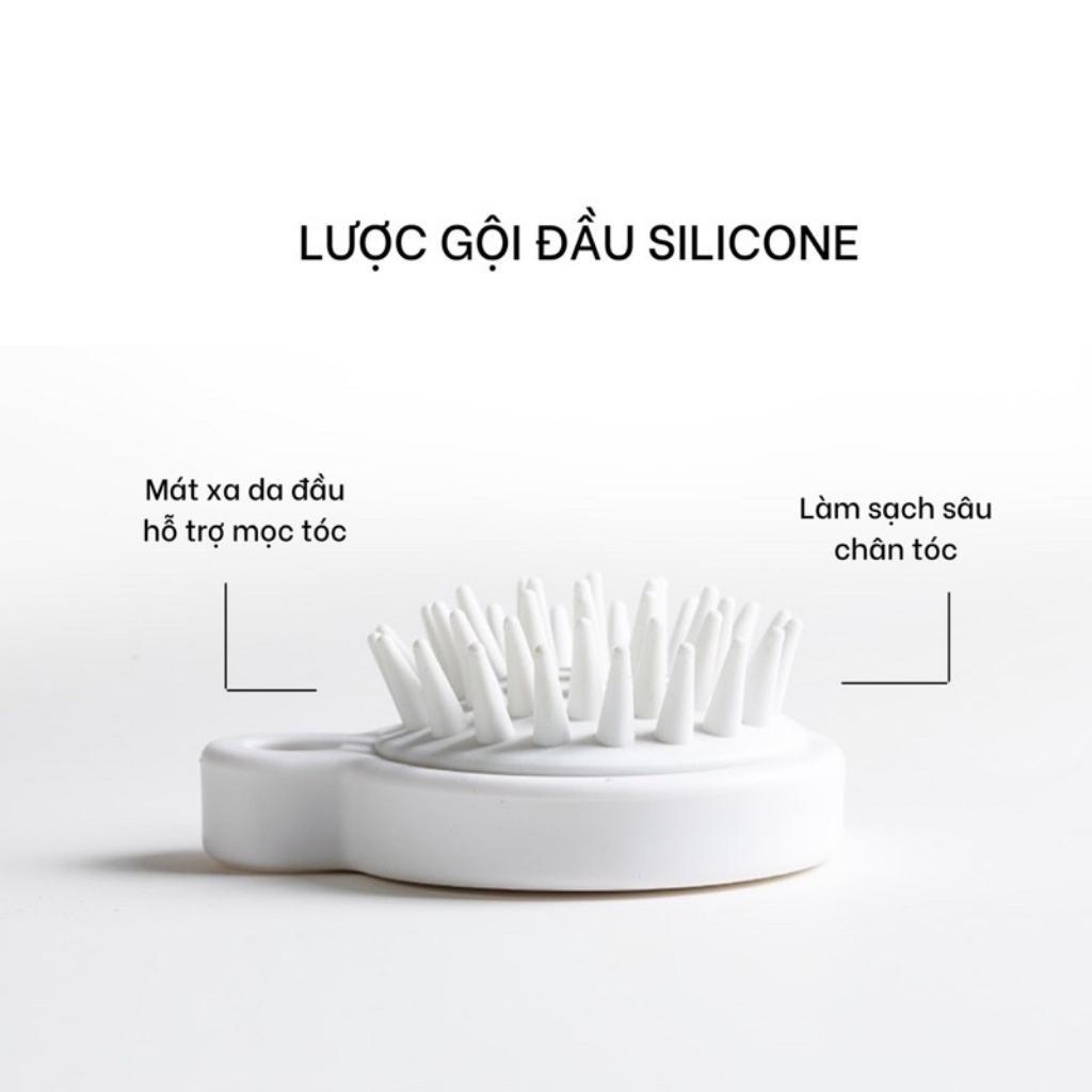 Lược Gội Đầu Silicon Xuất Nhật Mát Xa Giảm Stress, Làm Sạch Da Đầu, Giảm Rụng Tóc Và Kích Thích Mọc Tóc