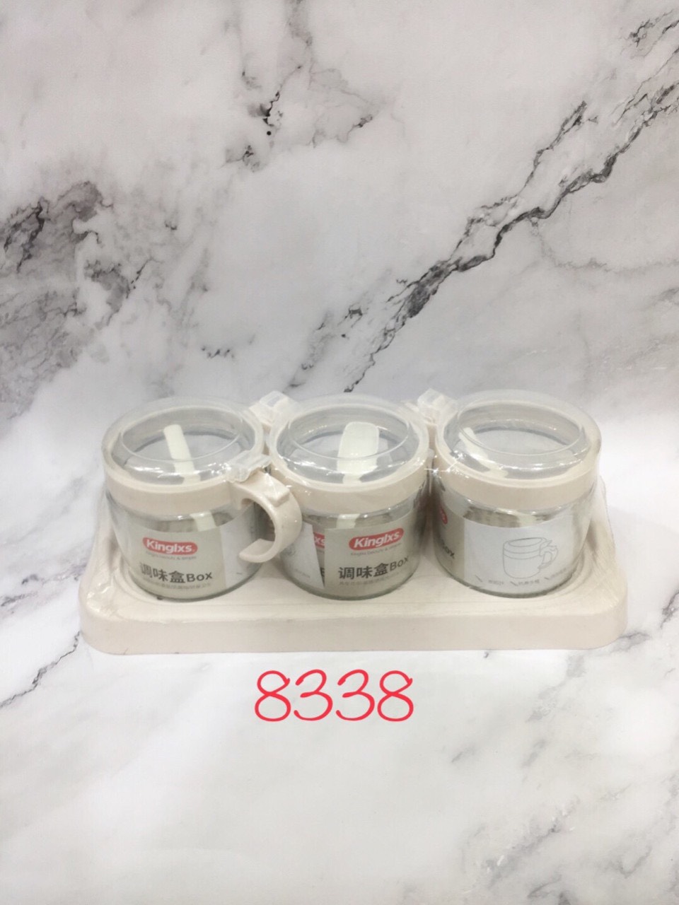BỘ ĐỰNG GIA VỊ NHÀ BẾP BẰNG THỦY TINH KINGLXS CAO CẤP - TH11 ( GIAO MÀU NGẪU NHIÊN )