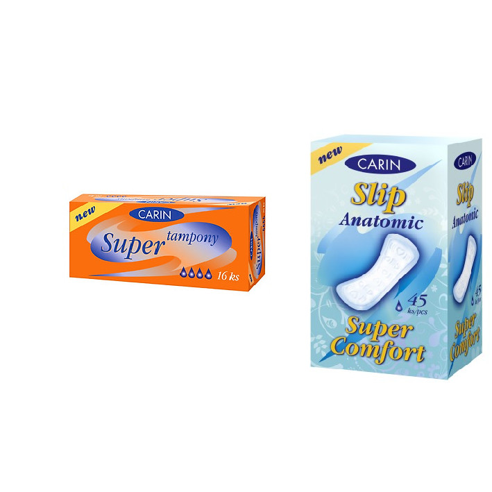 Combo Carin Tampon Super + BVS hàng ngày Carin slip anomic super comfort 45