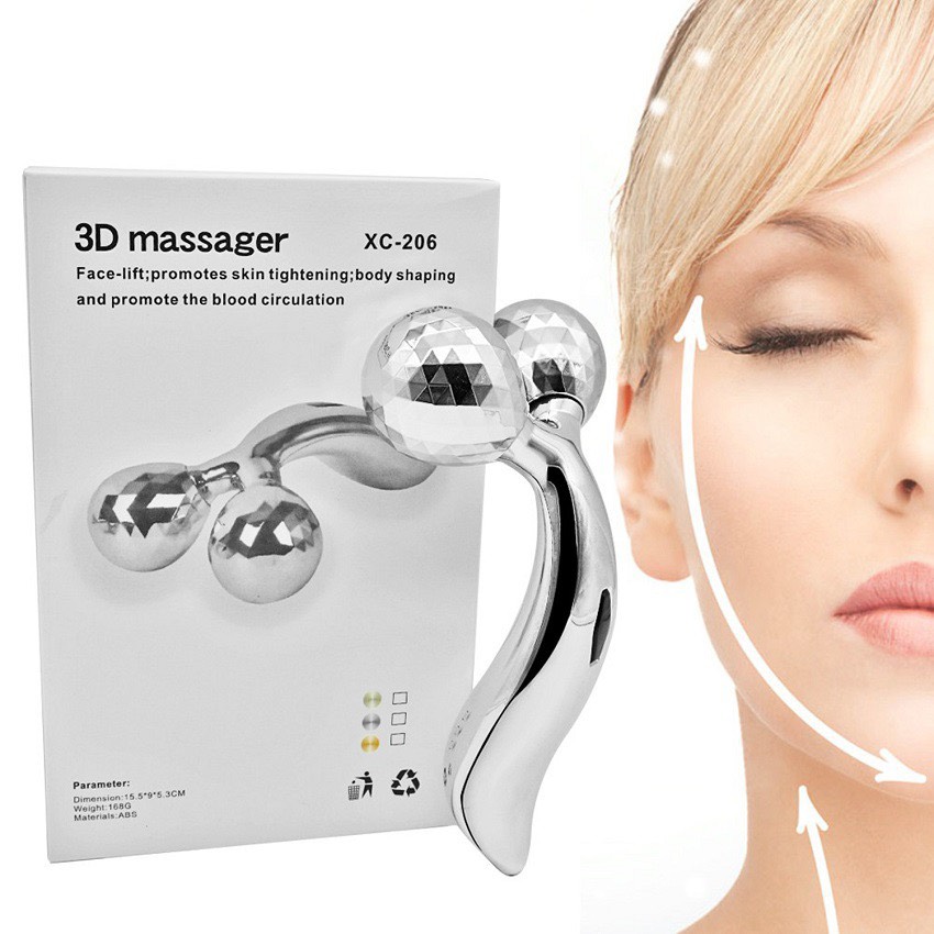 Cây Lăn Massage Mặt Và Body 3D Massager XC-206 Giúp Thon Gọn Nâng Cơ Mặt