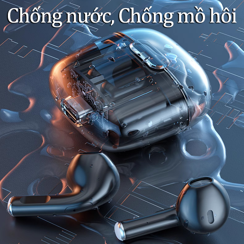 Tai Nghe Bluetooth Gaming Có Mic Bluetooth 5.3 Chống Ồn ENC Thế Hệ Mới Tai Nghe Nhét Tai Không Dây Chơi Game Hộp Đựng Trong Suốt Độc Đáo Cảm Ứng Vân Tay Âm Thanh Hifi Pin Siêu Trâu Chống Nước - ML049