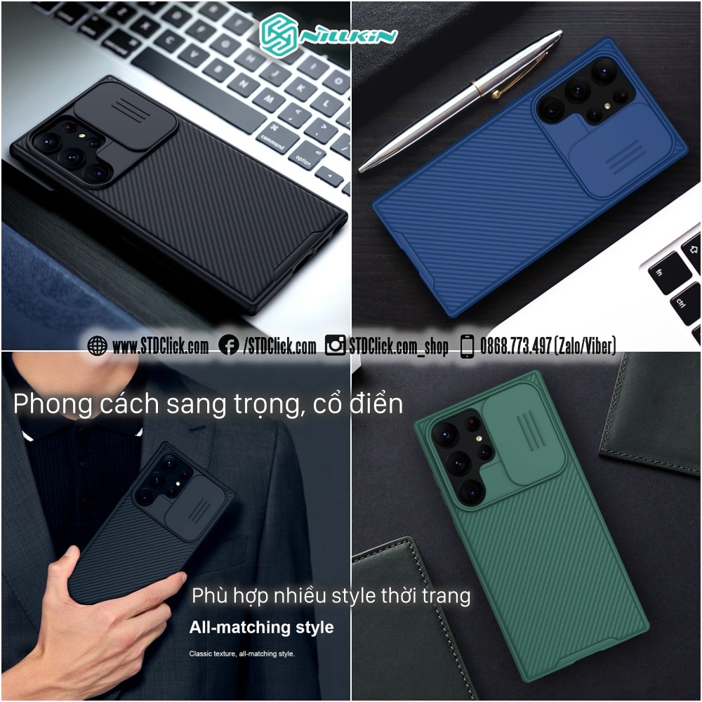 ỐP LƯNG DÀNH CHO ĐIỆN THOẠI SAMSUNG GALAXY S23 ULTRA 5G NILLKIN CAMSHIELD PRO BẢO VỆ CAMERA