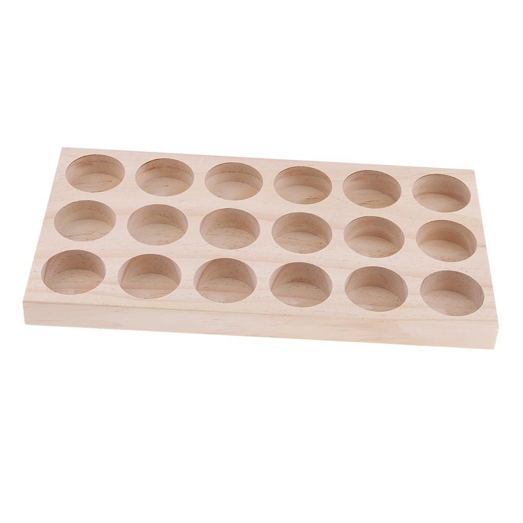 Essential Oil Wood Organizer Stand - Wooden Rack for Hold & Display