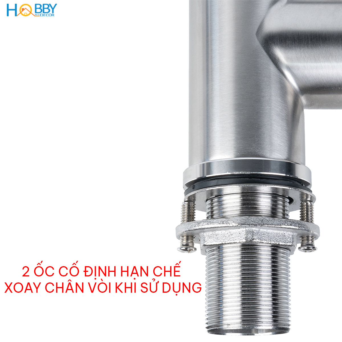 Vòi rửa chén bát nóng lạnh cao cấp inox 304 Hobby home decor RCDV