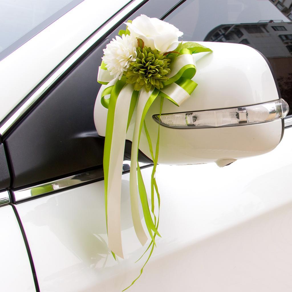 Wedding Car Artificial Silk Flower and Ribbon Party Decor Kit