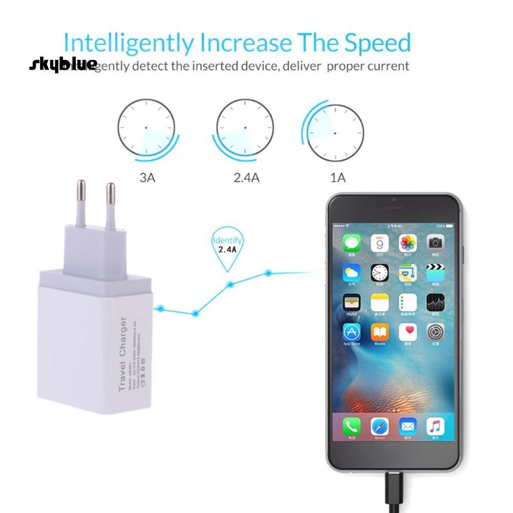 Củ sạc nguồn AC dành cho điện thoại gồm 1/2/3 lỗ cắm USB 5V/4A