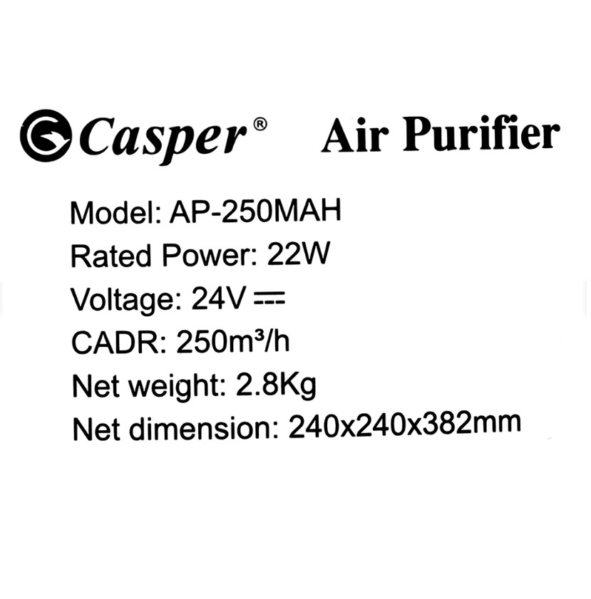 Máy lọc không khí Casper AP-250MAH - Hàng Chính Hãng - Chỉ Giao Hà Nội
