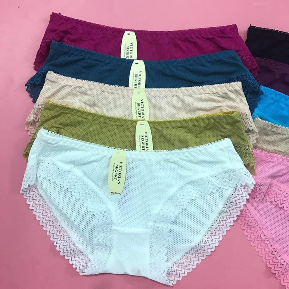 Combo 10 Quần lót nữ su thông hơi viền ren mịn mát - Bơ Chip