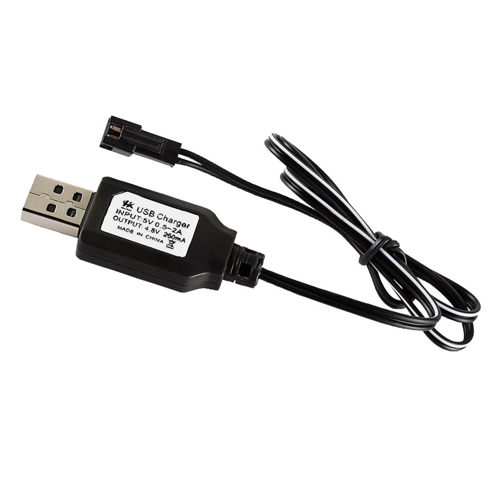 Tooyful RC Cáp Sạc Pin 4.8V 250mA USB Cân Bằng Sạc Nhanh SM Cắm 80 Cm