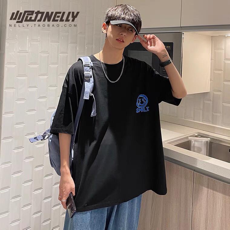 Áo thun tay lỡ. Hình Mặt cười Smile. CoolZ phông Unisex nam nữ Cotton oversize form rộng CZ107