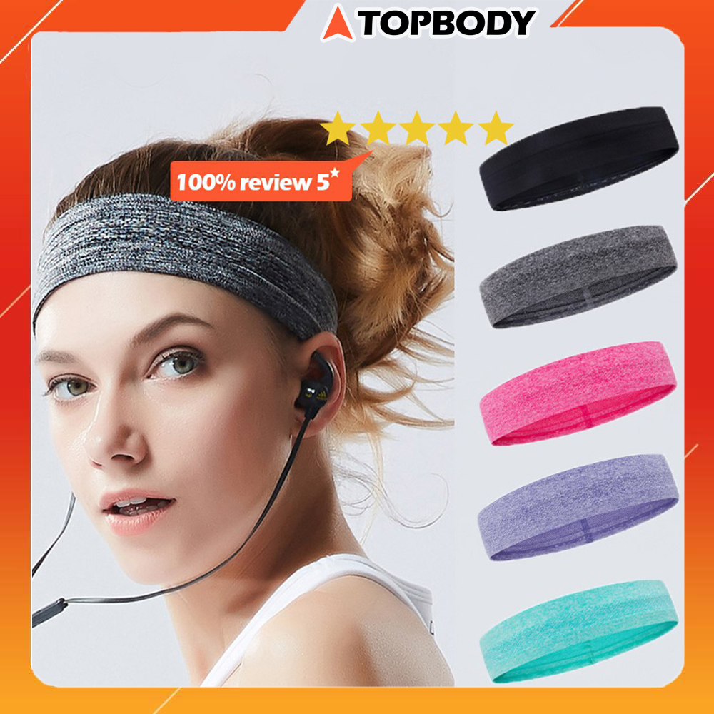 Băng đô, băng trán thể thao headband thấm hút mồ hôi nam nữ TOPBODY