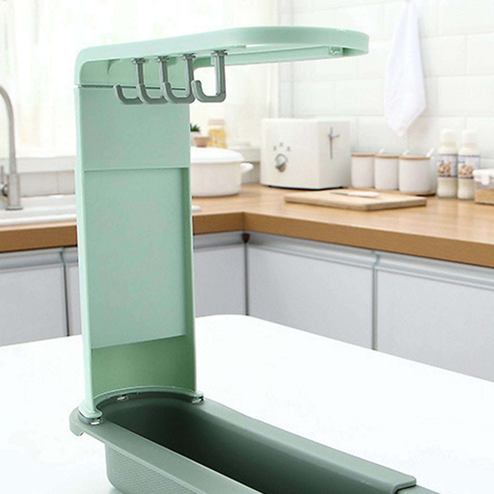 2 in 1 Sink Rack Sink Tray Drainer Rack Sink Organizer Storage Basket