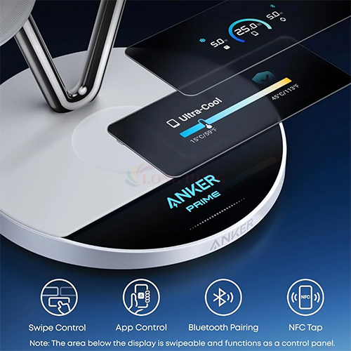 Đế sạc Anker Prime MagGo Wireless Charging Station 3 in 1 AirCool 25W Dock Stand B25X7 - Hàng chính hãng