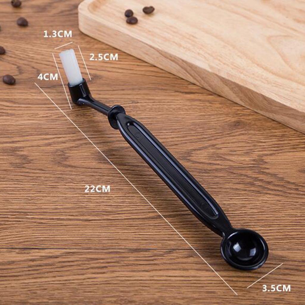 1 piece Espresso Machine Cleaning Brush with Scoop Coffee Maker Filter Cleaning Tool, 22x3.5cm