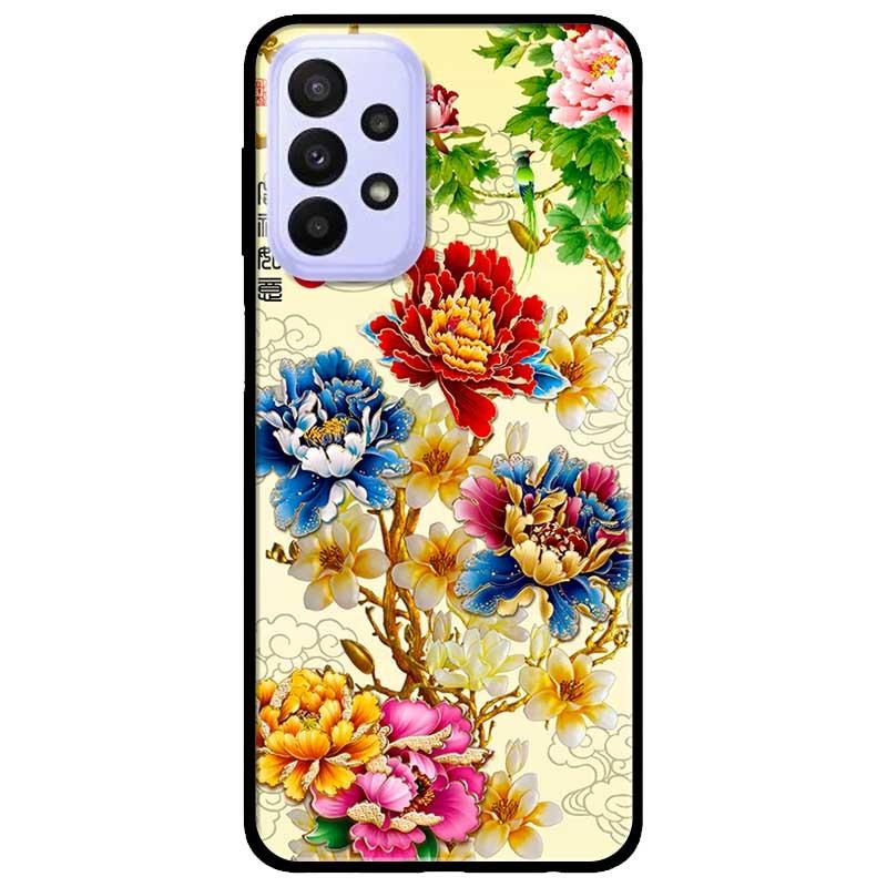 Ốp lưng dành cho Samsung A23 4G - A53 5G - A73 mẫu Mẫu Đơn Vàng Xanh