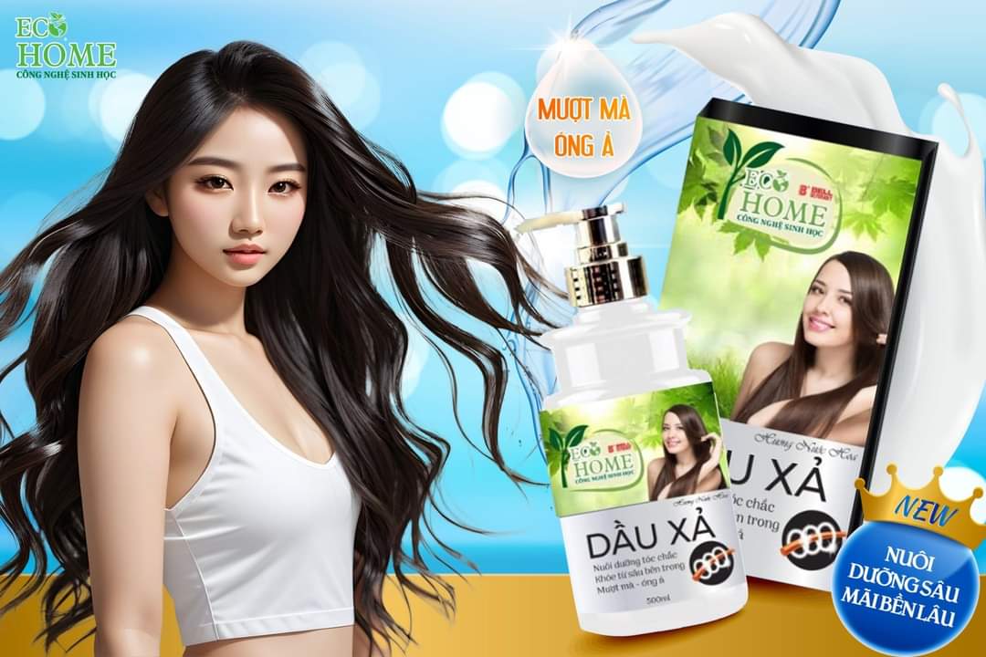 ( Tặng Chai Nước Rửa Tay) Combo Dầu Gội Xả ECOHOME Kim Ngân Hương Nước Hoa 500ml Công Nghệ Sinh Học
