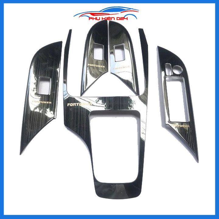 Ốp nội thất Fortuner 2017-2018-2019-2020-2021-2022 vân Titan bảo vệ chống trầy xước và làm đẹp xe