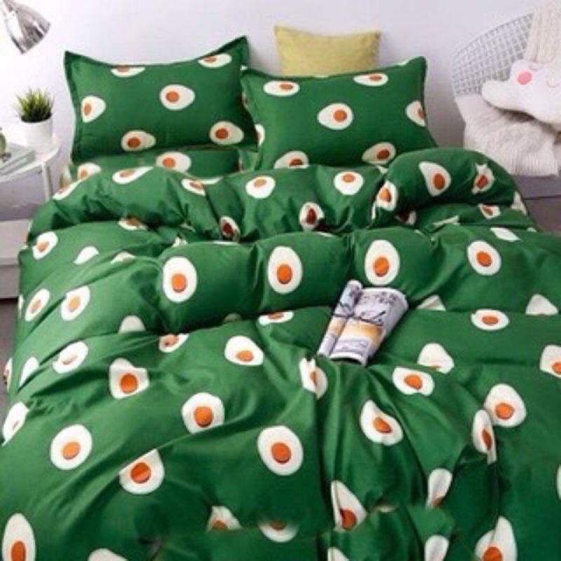 Combo Ga gối poly bộ ga gối cotton ngộ nghĩnh đáng yêu, bo chun drap ga giường