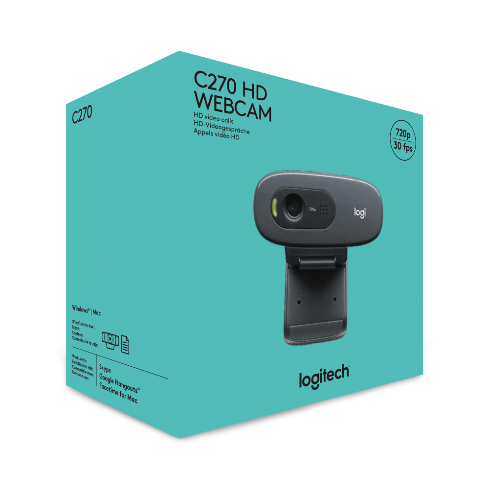 Webcam Logitech C270 720P - Hàng chính hãng