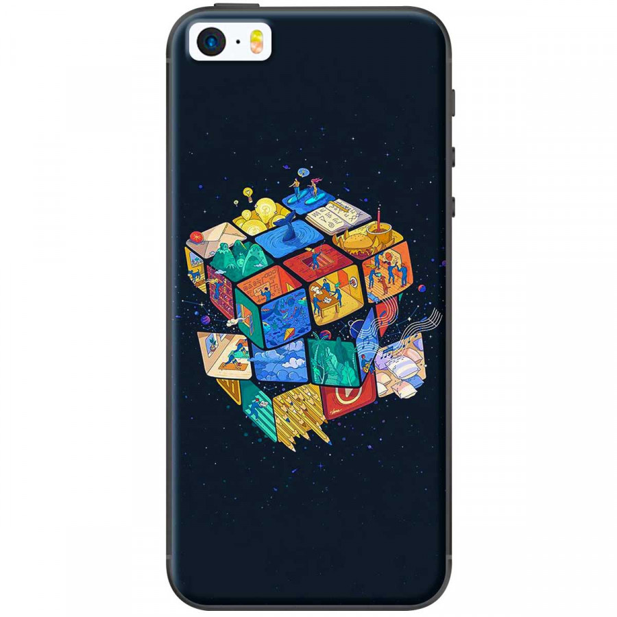 Ốp lưng dành cho điện thoại iPhone 5, iPhone 5S  Mẫu  Rubik