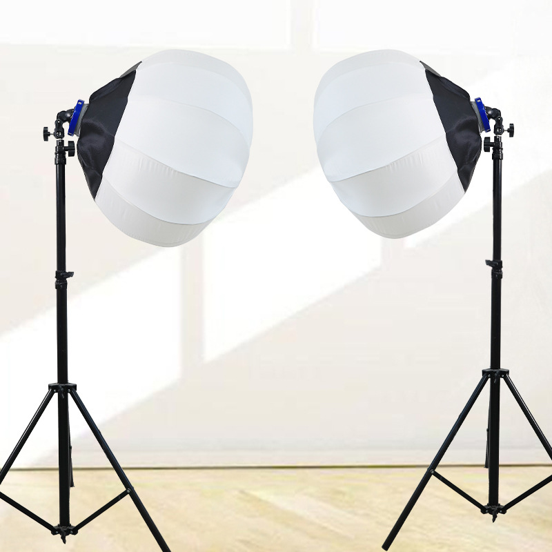 Softbox cầu tròn 65 cm làm mềm ánh sáng đèn 285w chân cao 2m3 hỗ trợ chụp ảnh chuyên nghiệp