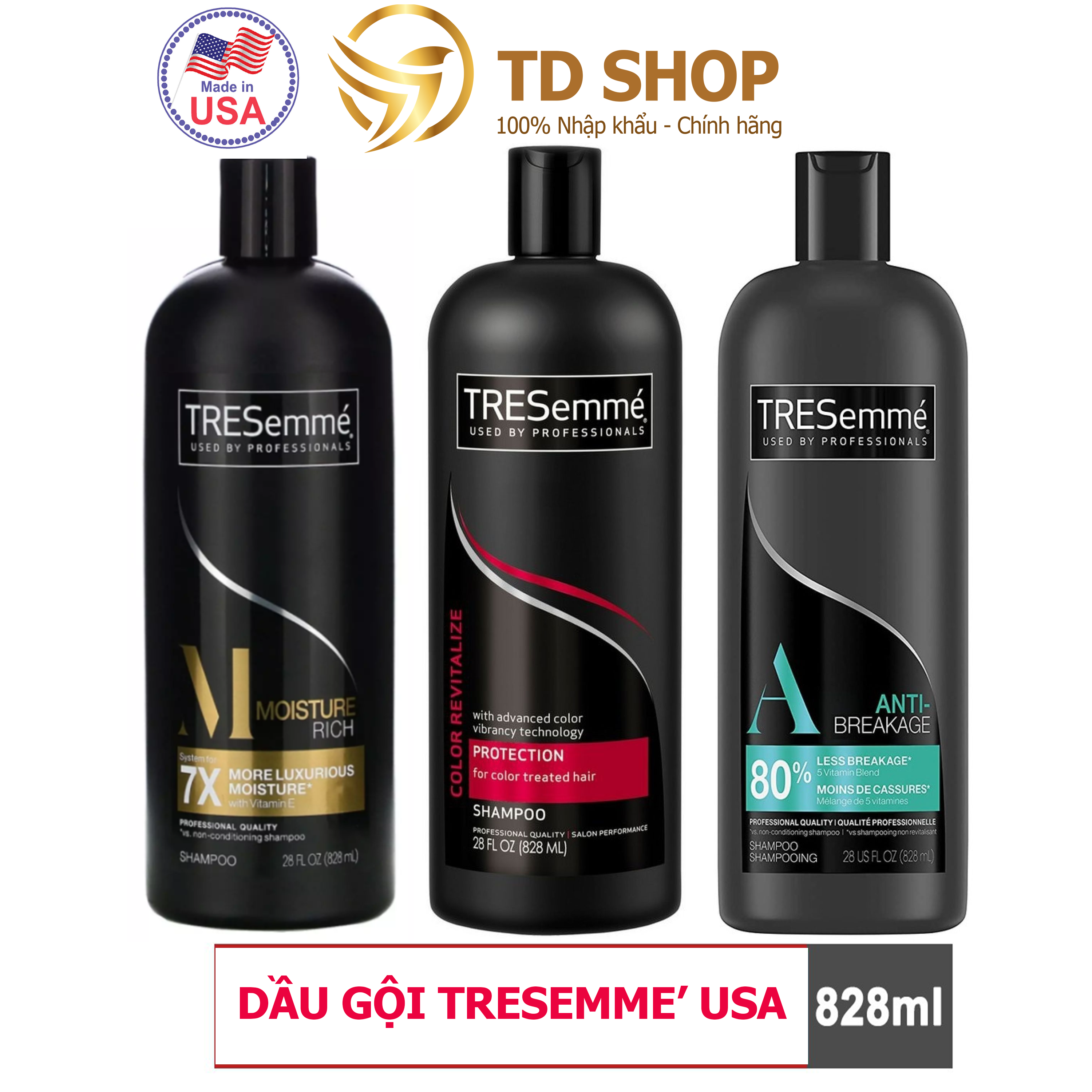 [NK Mỹ] Dầu Gội TRESemmé nhiều mùi hương 828 ML - TD Shop