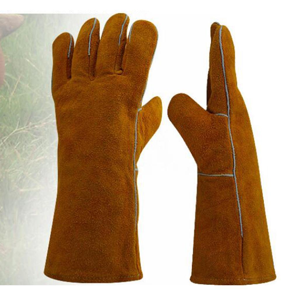 Protective Gloves Welding Gear Welder Gloves Protecting Hand Safety Brown