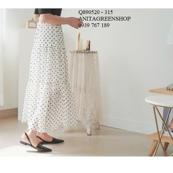 Q890520 CHÂN VÁY VOAN CHẤM BI