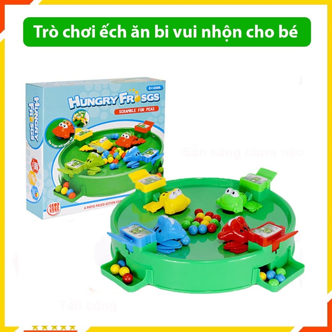 Đồ Chơi Ếch Ăn Bi - Trò Chơi Gia Đình 4 Người Vận Động - Hàng Hộp Loại I - Đồ Chơi Trẻ Em HT SYS Chất Liệu Nhựa ABS An Toàn