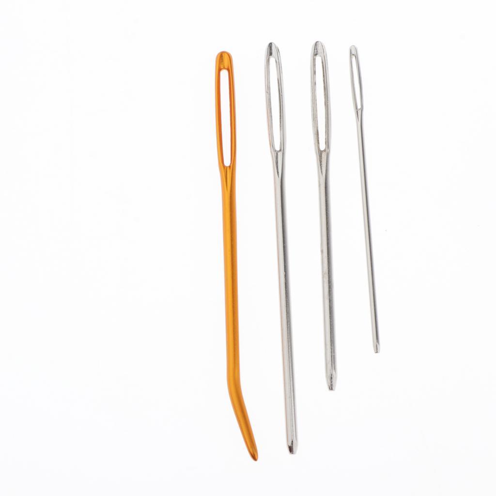 2-4pack Hand sewing needle knitting Darning Threading Supply 6pcs curved needle