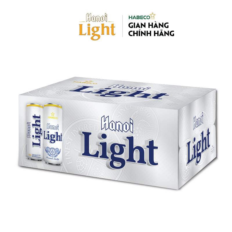 Bia Hanoi Light - Thùng 24 lon 330ml