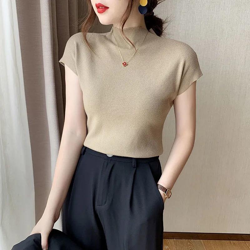 Áo len nữ Montoghi dệt kim Quảng Châu CỔ CAO VAI HẾN loại 1 sang trọng và thanh lịch