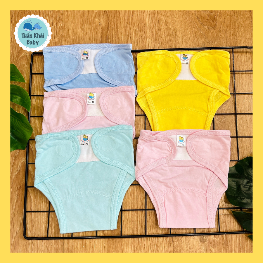 Túi 5 Cái Tã Vải, tả dán cotton mềm, mịn cho bé sơ sinh Thái Hà Thịnh, có 3 Size 1,2,3 cho bé từ sơ sinh-9 kg