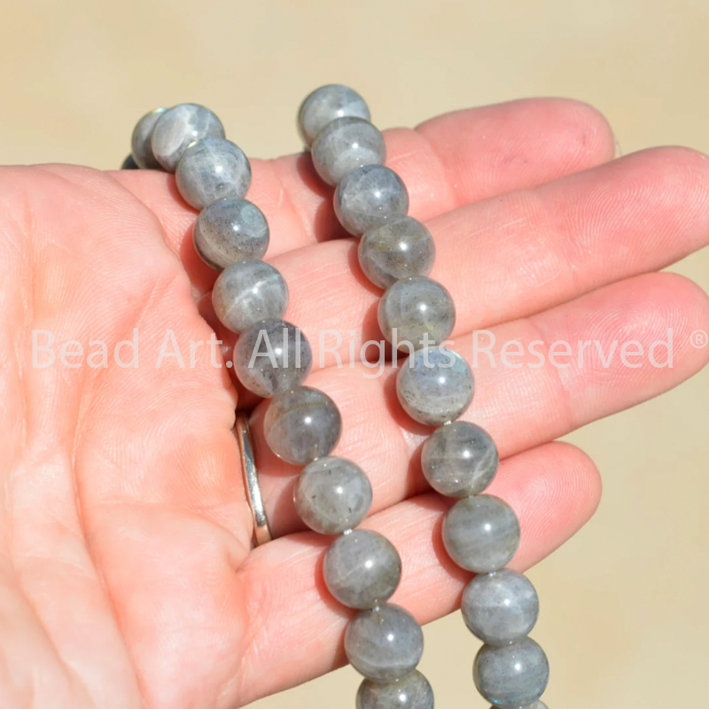 [1 Hạt] 11MM Hạt Đá Labradorite Ánh Cầu Vồng Tự Nhiên Loại A, Hắc Nguyệt Quang, Phối Vòng Tay Phong Thuỷ, Chuỗi Hạt, Mọi Cung Mệnh - Bead Art