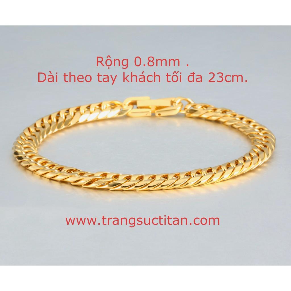 Lắc Tay Titanium Cao Cấp Không Đen Rỉ 8li